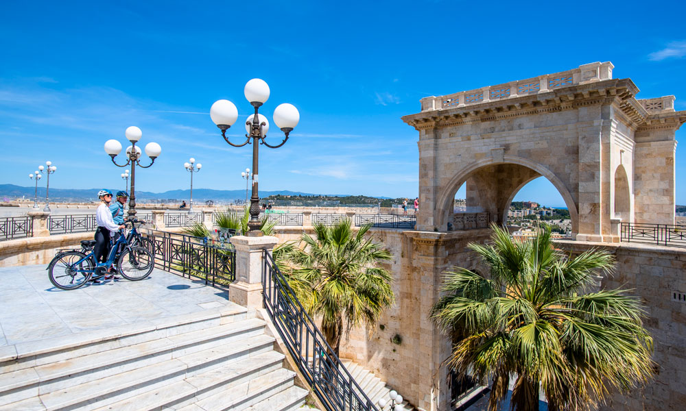 Fort in Cagliari with views across the city behind