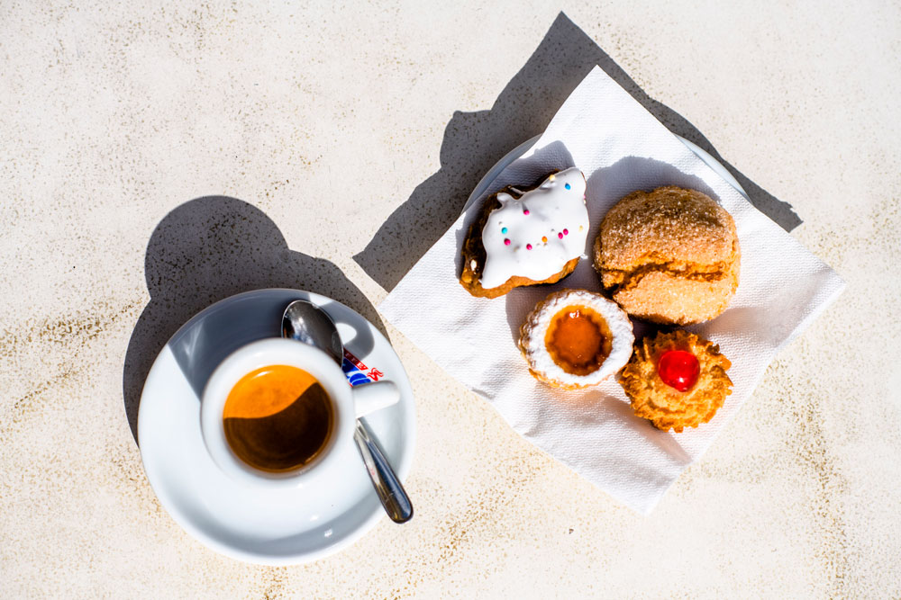 Fresh pastries and an espresso