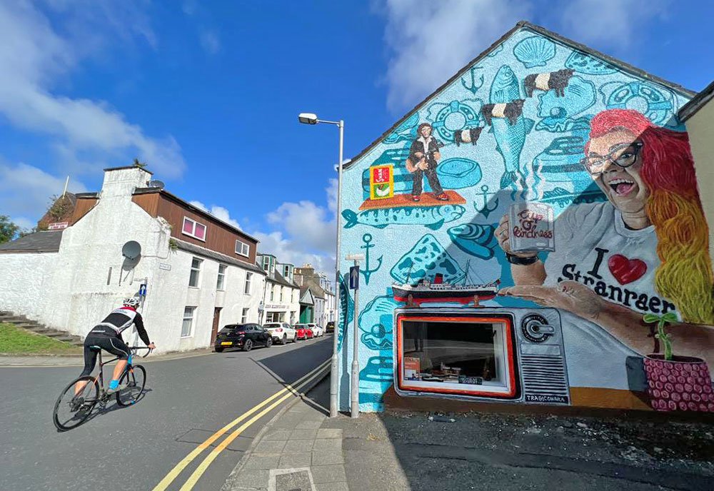 Colourful wall art in Stranraer