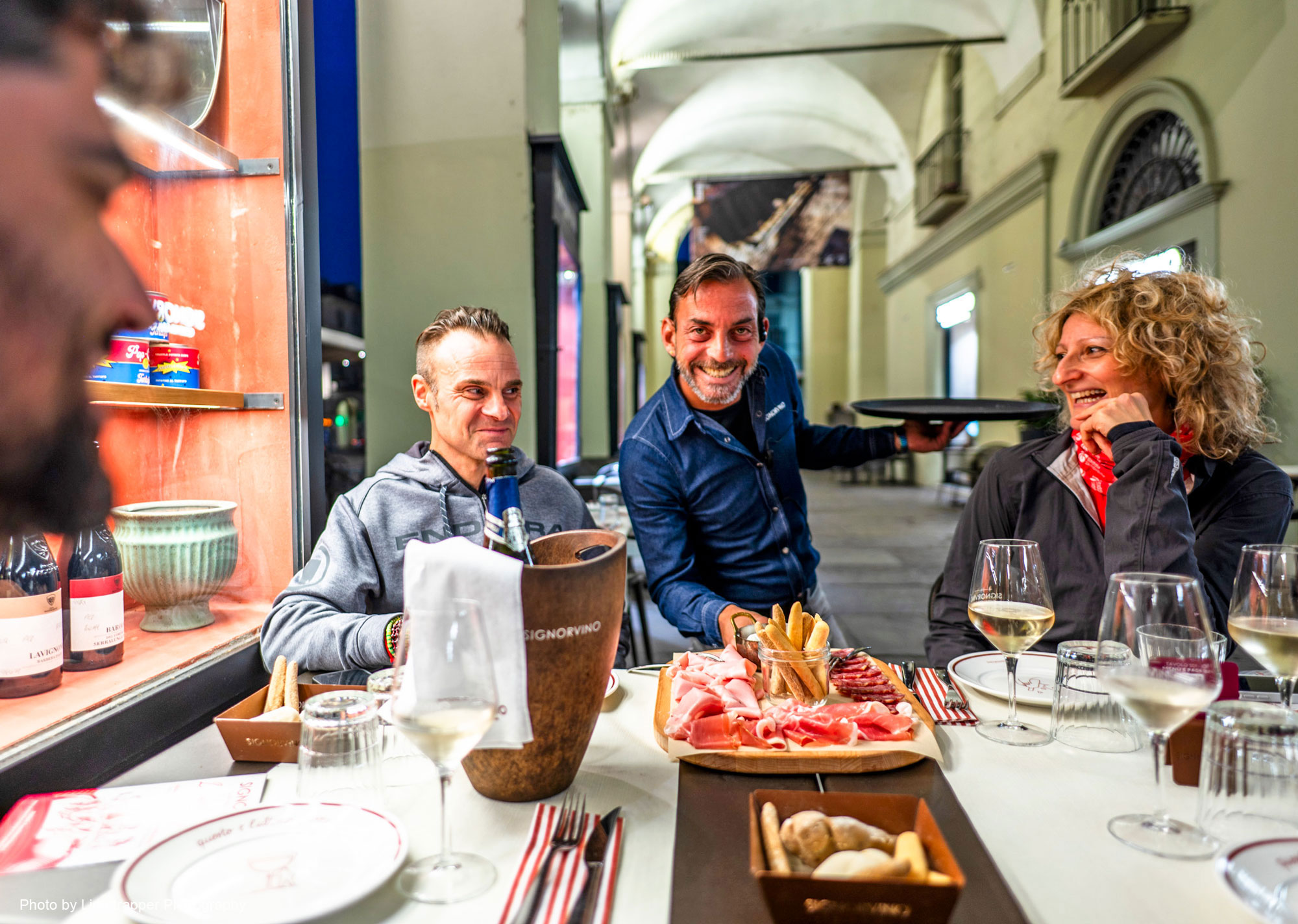 A group enjoying food in a restaurant