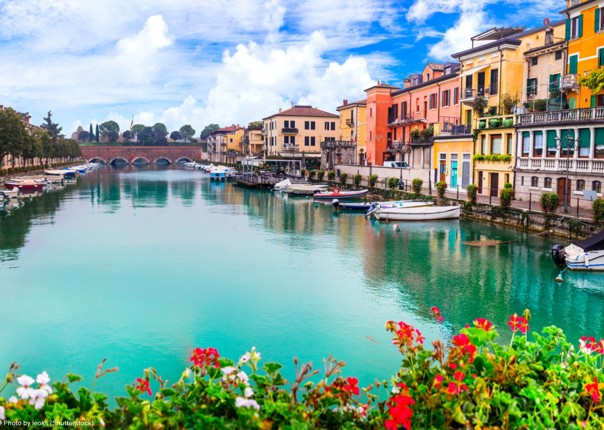Peschiera del Garda town in Verona, Veneto