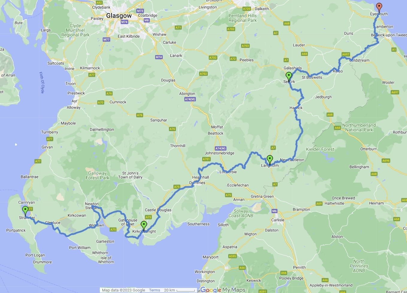 Guided Road Cycling Holiday Kirkpatrick C2C Scotland UK Saddle